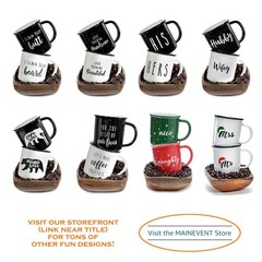MAINEVENT Wifey Hubby Mugs Set of 2 Coffee Mug 11 Ounce, Husband Wife Gift, H…