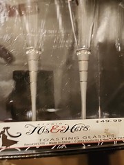 Mr and Mrs, His & Hers Wedding Champagne Goblet Flute New in Box