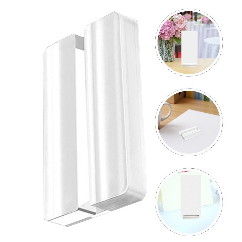 10 Pcs Sign Holder Photo Card Clear Acrylic Stand Meeting Display