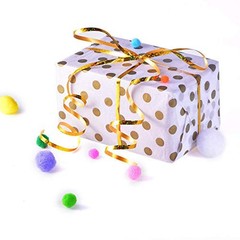 500 Yards Crimped Curling Ribbon Shiny Metallic Balloon String Roll Gift Gold