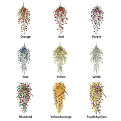 Artificial Flowers UV Resistant Fake Flower Plants Garden Wedding Hanging Decor