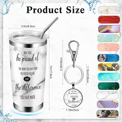 12 Employee Appreciation Gift Sets – Inspirational Tumblers & Keychains