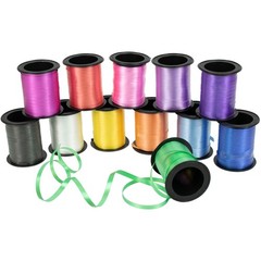 GIFTEXPRESS 12 Rolls Crimped Curling Ribbon Balloon Strings, assorted