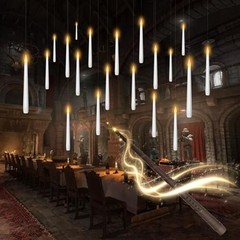 Flameless Floating Candles with Wand，20 Pcs Magic LED Hanging White-20pcs