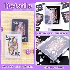 18 Pack Clear Playing Card Cases, 3.7 X 2.7 X 0.9 in Plastic Deck Box with Snap