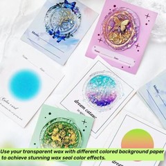 10pcs Fully Transparent Glue Wax Seal Sticks for Wax Stamp Sealing