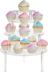 Elegant 4-Piece Acrylic Cake Stand Set – Stackable Dessert Display for Events