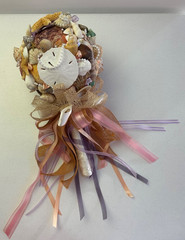 Custom Made Bridal Bouquet XL Multicolor Seashell Starfish Coastal Decor Boho XL