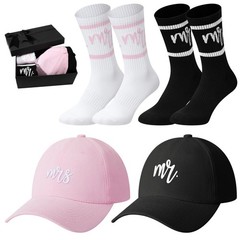 Eurzom 5 Pcs Mr and Mrs Gifts Embroidered Baseball Caps Mr and Mrs Crew Socks…