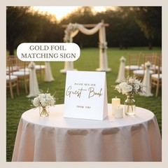Wedding Guest Book for Guests to Sign, Elegant Guestbook Neutral