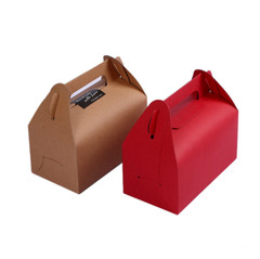 100x kraft paper boxes handle engagement bakery birthday party cake candy favour