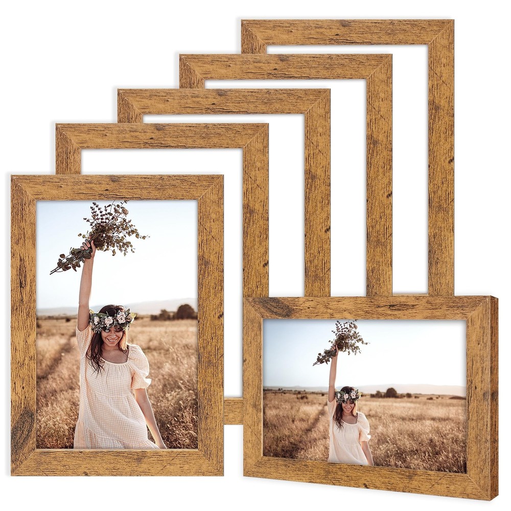 TWING 5×7 Picture Frames Set of 6, Rustic Photo Frames Collage for Wall Decor…