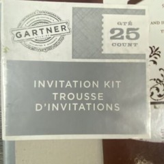 Gartner 25 Count Wedding Engagement Invitation Kit Brown & Ivory Damask New