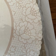 Wedding Misc Table Settings Rose Gold Utensils Paper Lace Placemats, Plates