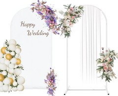 6.6FT Arch Backdrop Stand and Cover Set Wedding Arch Frame for Ceremony Birthday