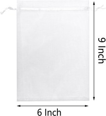 50 Pcs 6X9 Inches Wedding Party Favor Gift Bag Drawstring Organza Bags 10 Color