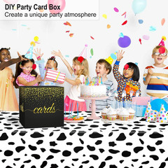 Black Gold Cards Box for Birthday, Wedding, Bridal or Baby Shower, Graduation, A