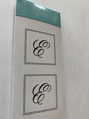 Gartner Studios E Seal Monogram Initial 1” Letter Wedding Envelope Cursive