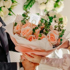 30 Pack Strong Grip Gold Floral Card Holder Picks 13.4 Inch Premium Metal Flower