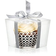 Box Clear Food Grade PET Party Favor Boxes Pre-Folded Cubes 25 units 3×3.5×3 in