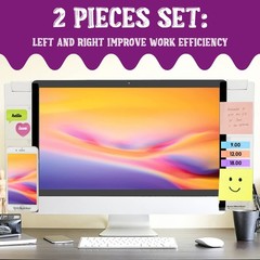Office Desk Accessories 2pcs 0.98 inches x 3.15 inches, Monitor Memo Board 2
