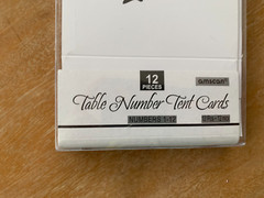 Amscan Table Number Tent Cards 1-12 4in x 5in Cardstock NEW