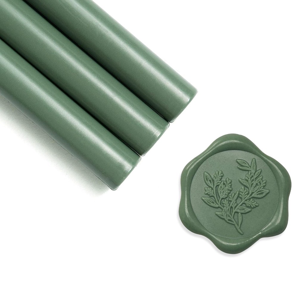 UNIQOOO Olive Green Glue Gun Sealing Wax Sticks for Wax Seal Stamp – Perfect …