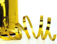 Metallic Gold Silver Ribbon Curling Set – Shiny for Gold & Silver ( 2 Spools )