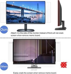 2 Pack Computer Monitor Memo Board for No Edge Monitors,Monitor 2 Pieces 11
