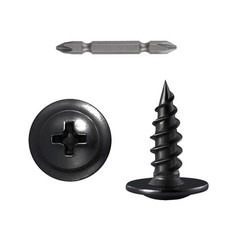 (400 Pcs)#8×1/2″ Black Truss Head Wood Screws Quick Metal Self Tapping Zinc