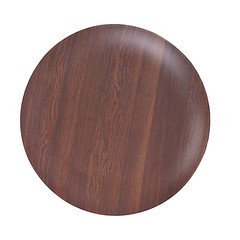 6 BROWN 10″ Round Wood Grain Design Heavy Duty Plastic PLATES Party Decorations