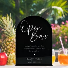 5 Pack Blank Black Arched Acrylic 8×10 In Wedding Table Signs With Stands