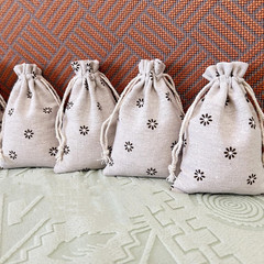 5.5″X 3.9″ 20Pcs Flower Burlap Bags with Drawstring Packaging Jewelry Pouches DI
