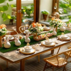 Artificial Grass Table Runners Debris-Free Fake Grass Shed-Free 14*108 Inches