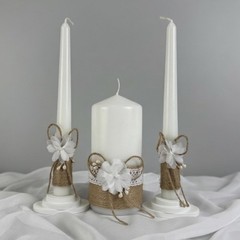 Magik Life Unity Candle Set – Wedding Ceremony Reception 6 Pillar Two 10 Taper