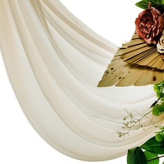 20ft Long Chiffon Wedding Arch Draping Fabric Curtain Panel Event Photo Backdrop