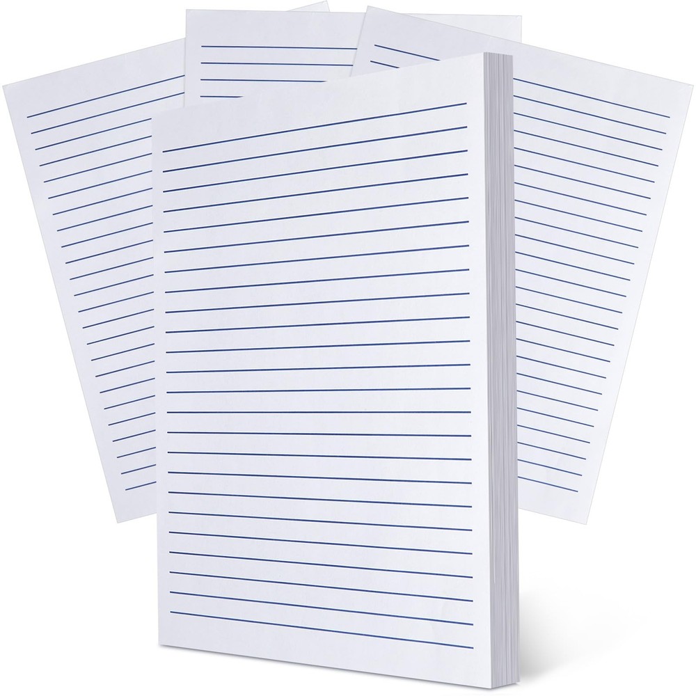 Yeaqee 100 Sheets Raised Lines Paper for Handwriting Portrait white