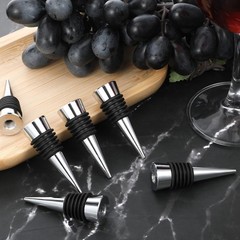 25 Pieces Wine Bottle Stopper Set Kit Reusable Decorative small, Silver