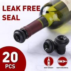 20 Pieces Wine Stoppers with Vacuum Pump Preserver Bottle Opaque