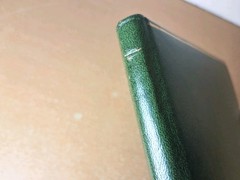 Leather Guest Book Green W/ Gold Gild