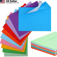 50 Pack Colored Envelope, 5×7 A7 (5″ x 7″), Yellow,Orange,Green,Red,Pink