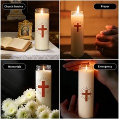 Mosroad 6 Packs Natural Soy Prayer Candles – 9 Day Devotional Candles In Glass