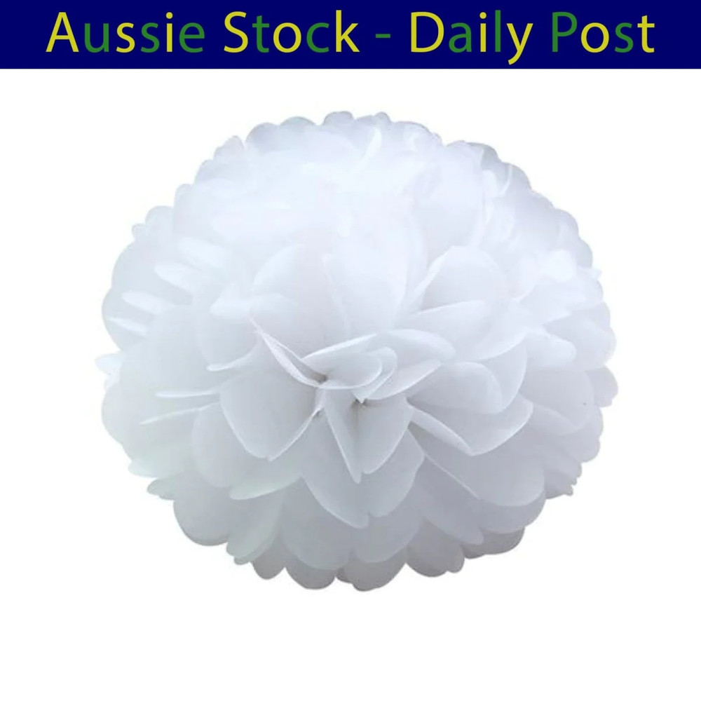 Pom Poms Tissue Paper Pompoms Wedding Baby Shower Birthday Party 6″-10″ 5pcs