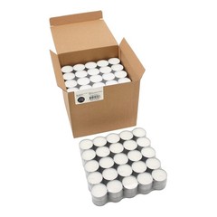 Stonebriar Unscented Long Burning White Tealight Candles, 200 Pack,