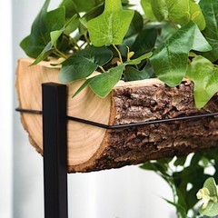 Black Brown 4 Tier METAL STAND Natural Wood PLANTER BOXES Party Home Decorations