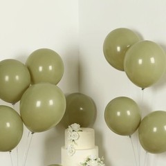 50 OLIVE GREEN 12″ Biodegradable Latex Matte Pastel Balloons Party Wedding
