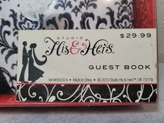 STUDIO HIS & HERS GUEST BOOK BLACK AND WHITE