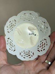 VTG 1950’s? Wedding Topper Lace Plastic 8.5”