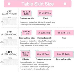 Table Skirting Banquet Table * NEW * White Tulle Washable Wedding Shower