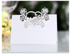 10pcs Laser Cut Wedding Invitation Card Engagement Name Place Card Table Number